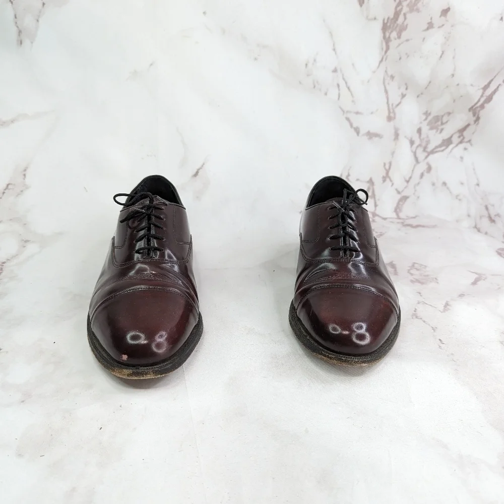 Florsheim Shoes Men 10.5 D Wing Tip Oxford Dress Lace Up Ox Red